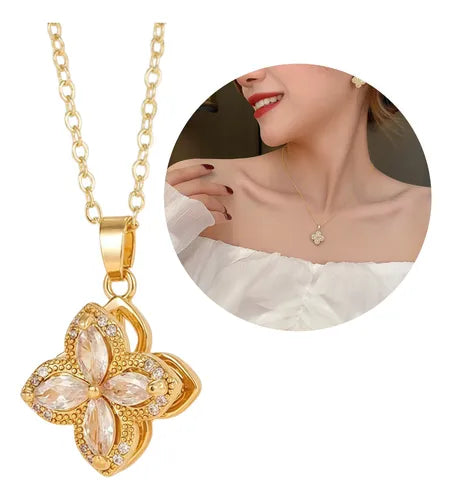 Collar Giratorio de Flor